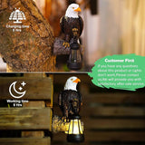 Eagle Tree Hugger with Solar Lantern - Resin Eagle Statue for Outdoor Garden Decor - Ideal Eagle Housewarming & | Lumora