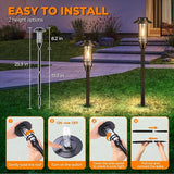 6 Pack Solar Pathway Lights Outdoor, Upgraded Bright Solar Powered Garden Light Outside, Waterproof Outdoor | Lumora