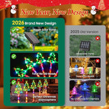 12 Pack Christmas Decorations Outdoor, Solar Christmas Tree Lights with 156 Bright LED and 10 Lighting Modes, 7 | Lumora