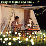 2 Packs Firefly Lights Solar Outdoor, 16 LED Warm Solar Walkway Lights Outdoor, Waterproof Garden Decor with 2 | Lumora
