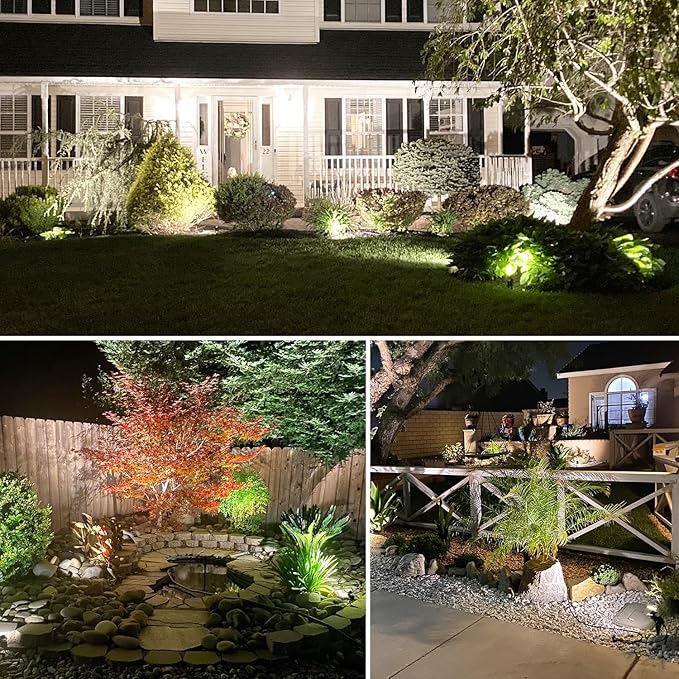 SUNVIE 12W Low Voltage Landscape Lighting Landscaping Lights with Connectors Outdoor LED Landscape Light 3000K | Lumora