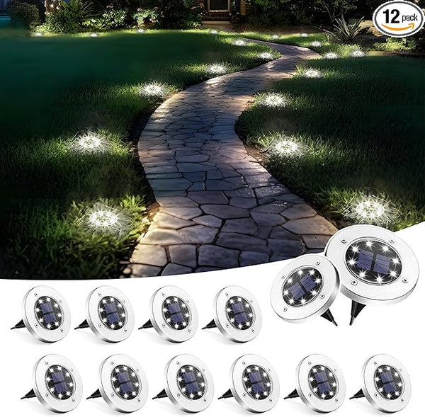 SOLPEX Solar Lights Outdoor Waterproof, 12 Pack Solar Ground Lights, Solar Garden Lights Landscape Lighting for | Lumora