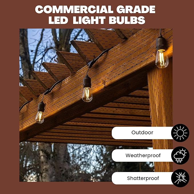 Norb NorbSOLAR S14 LED Solar Replacement Bulbs 1W DC – Outdoor String Light Bulbs with Warm Candlelight Glow, E26 | Lumora