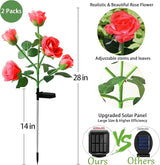10 LED 7-Color Changing Solar Rose Flower Lights Garden Decorations Outdoor Waterproof Decorative Stake Lights for | Lumora