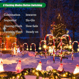 12 Pack Outdoor Christmas Decorations Solar Candy Cane Lights Solar Christmas Pathway Lights Outdoor Waterproof | Lumora