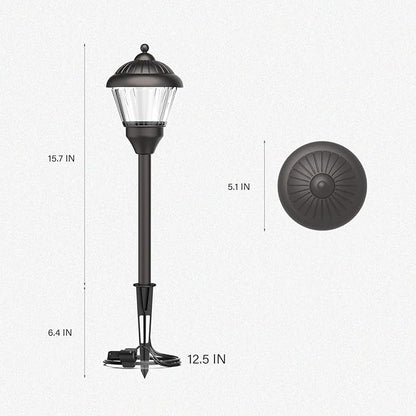 GOODSMANN Pathway Lights 1.5W LED 6PK Outdoor Low Voltage Landscape Lighting Kits 100 Lumen Hardwired Path Light 3000K Warm White Metal 12V Bronze Electric Sidewalk Walkway Lights with Cable Connector