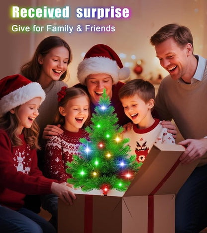Solar Christmas Tree Lights,4 Pack Multiple Outdoor Christmas Decorations Waterproof Outdoor Xmas Decor, Tree Lights for Pathway, Patio, Yard, Garden