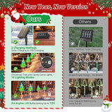 12 Pack Taller Solar Christmas Lights Outdoor with USB, Upgraded 10 Modes Christmas Tree Candy Cane Light with 204 | Lumora
