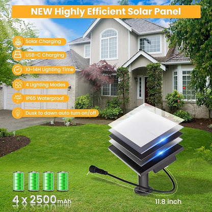 ZOTOYI 150FT Solar String Lights Outdoor Waterproof with USB Port and 73+3 Shatterproof G40 Bulbs, Solar Powered Patio Lights for Outside Deck Backyard Porch, 2200K