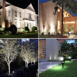T-SUNUS Christmas Solar Spot Lights Outdoor White 6000K IP65 Waterproof 2-in-1 Landscape Spotlights, 9.8ft Cable | Lumora