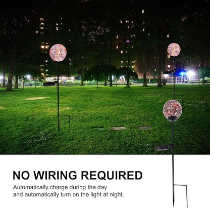 Solar Yard Light Outdoor Waterproof LED Lawn Lamp Glass Ball Solar Garden Path Light for Patio Backyard Landscape Decor