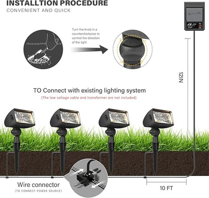 Malibu 18 Watt LED Low Voltage Landscape Floodlight with Optimal Range Wall Spotlights Waterproof Adjustable Light for Garden, Path, Lawn, Patios Security Flood Light 8401-4675-01