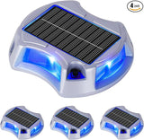 Bosceos Solar Driveway Lights Outdoor 4-Pack, Solar Deck Lights RGB Color Modes Dock Light Waterproof Driveway | Lumora