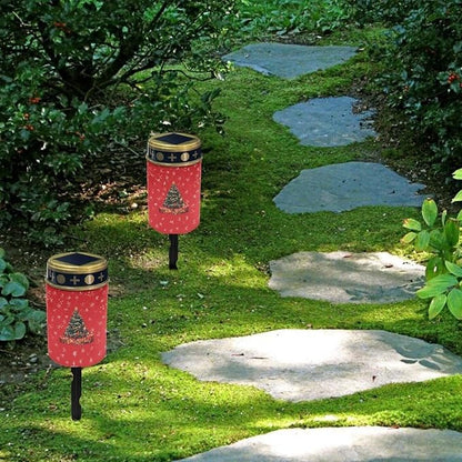 Generic Snowflake Print Solar Garden Light Lanscape Path Light Solar Powered Outdoor Solar Light Cemetery Solar Light for GraveOutdoor Light Christmas Decor