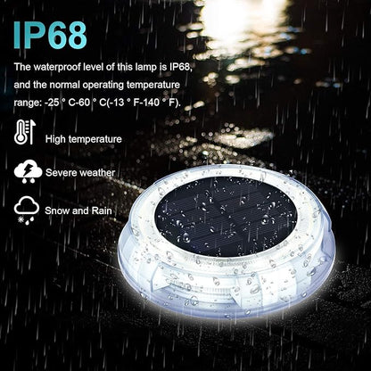 eLEDing Solar 4-Pack White Deco Garden Lights – Waterproof Solar LED Outdoor Landscape Lights for Pool, Porch, Patio, Pathway & Poolside (No Wiring Needed)
