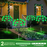 HELESIN St Patricks Day Decorations, 4 Pack St Patricks Day Outdoor Solar Lights with 2 Modes, Waterproof Shamrock | Lumora