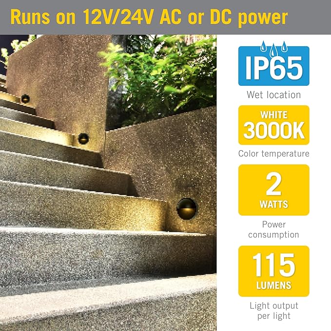 Armacost Lighting 4" Surface Mount LED Step Rail Deck Light 431000 - Outdoor Path Light | Lumora