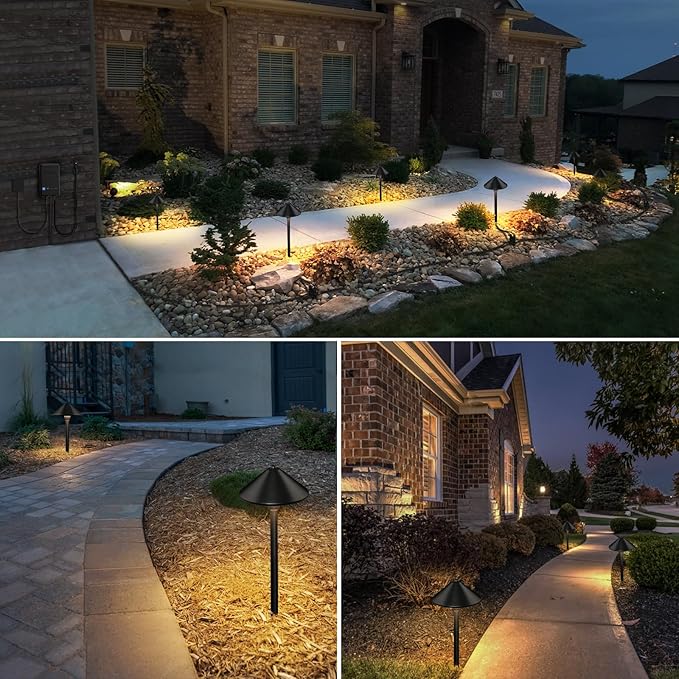 SUNVIE All-In-One LED Low Voltage Landscape Lighting Kit, 8 Pack Pathway Lights with Connector Transformer and | Lumora