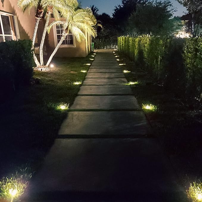 Malibu Low Voltage Well Lights 4W LED Outdoor Landscape Deck Lights 12V Well Light 200Lumen in-Ground Light 2800K | Lumora