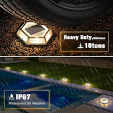 VOLISUN Solar Driveway Lights Dock Outdoor Waterproof Marker Lights,16 Pack Solar Deck Lights 2 Colors in 1 Led | Lumora