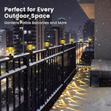 Solar Christmas Fence Lights Outdoor Decor, Waterproof Patio Lights with Warm White Color for Holiday & Halloween | Lumora
