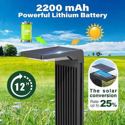 Modern Solar Path Lights Outdoor 4Pack + Retro Solar Pathway Lights 6Pack