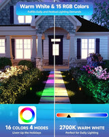 Landscape Spotlights Color Changing: 12V Low Voltage Spot Lights with 4W RGBW MR16 - Outdoor Security Flood Light | Lumora