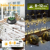 Solar Christmas Fence Lights Outdoor Decor, Waterproof Patio Lights with Warm White Color for Holiday & Halloween | Lumora