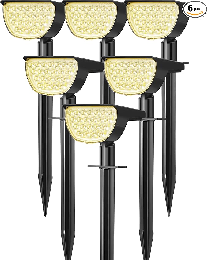 Solar Lights Outdoor Waterproof IP65, Solar Powered 76 LED 3 Lighting Modes Solar Spot Lights Outdoor for Yard | Lumora