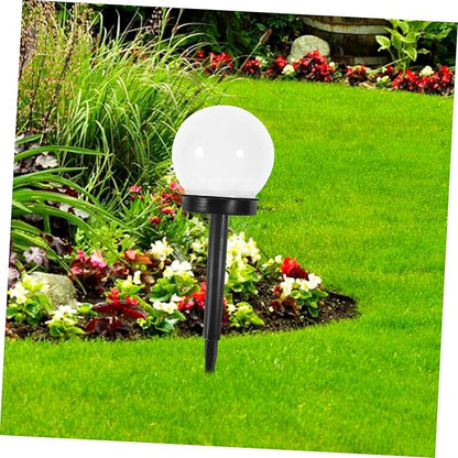 6pcs Solar Lawn Globe Lights Outdoor Garden Courtyard Lighting Tool Warm Solar Pathway Lights for Walkway Decor