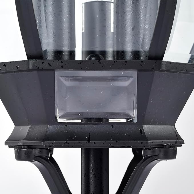 Nuvo 3 Light - 21 in. Post Lantern - Clear Beveled Glass - Outdoor Path Light | Lumora