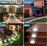 Solar Ground Lights 8 Pack Waterproof Outdoor Solar Lights for Yard Led Solar Garden Lights Bright Solar Powered | Lumora