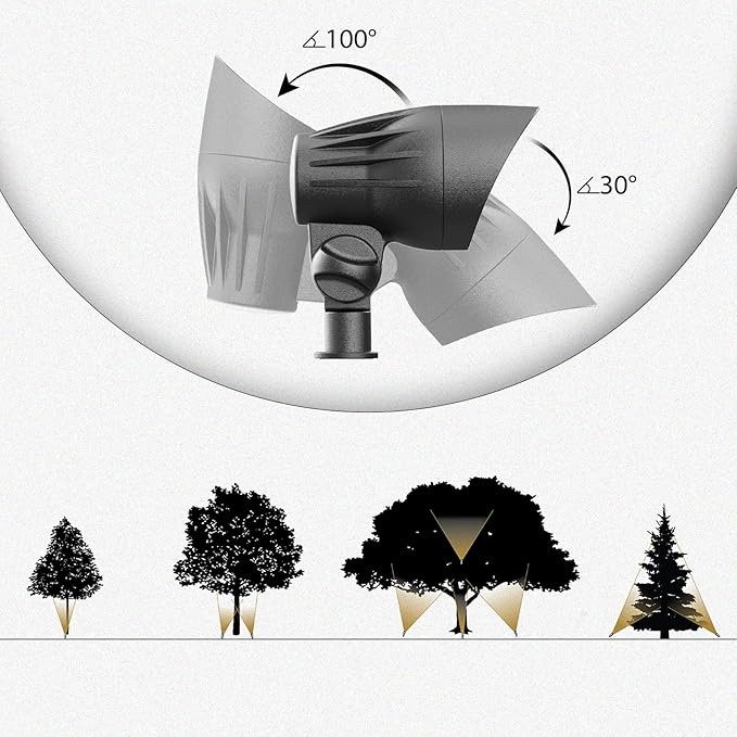 GOODSMANN Low Voltage Landscape Spotlights 5W LED Outdoor Floodlights 2700K Warm White Replaceable LED Outside | Lumora