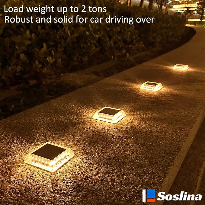 Solar Deck Lights Solar Powered, Solar Stair Lights Outdoor Waterproof, Solar Step Lights for Outdoor Garden Patio | Lumora