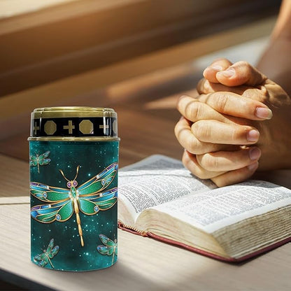 Dragonfly Green Galaxy Outdoor Solar Garden Lights Waterproof Pathway Lights Stake Lights Outdoor Decorations for Patio/Yard/Driveway Walkway Lights Flameless Outdoor Table Lamp