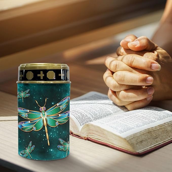 Dragonfly Green Galaxy Outdoor Solar Garden Lights Waterproof Pathway Lights Stake Lights Outdoor Decorations for Patio/Yard/Driveway Walkway Lights Flameless Outdoor Table Lamp