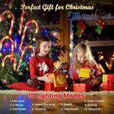 12 Pack Christmas Decorations Outdoor Solar Candy Cane Lights, Solar Christmas Pathway Lights with USB Charge, 10 | Lumora