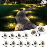 SOLPEX Solar Lights Outdoor Waterproof, 12 Pack Solar Ground Lights, Solar Garden Lights Landscape Lighting for | Lumora