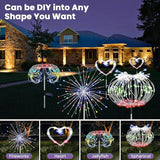 2 Pack Solar Firework Lights, 200 LED Outdoor Waterproof Garden Lights with 8 Flashing Lighting Modes, Bendable DIY | Lumora