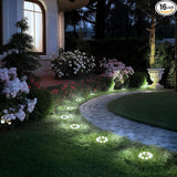 16 Pack Solar Lights Outdoor, 8 LED Solar Powered Ground Lights Waterproof Garden Landscape Lighting for Yard Deck | Lumora