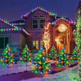 Homeleo 6-Pack Solar Small Christmas Trees for Outdoor Decorations, 120 LED Artificial Prelit Christmas Tree, Solar | Lumora