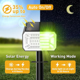 Solar Color Changing Spot Lights Outdoor Waterproof IP65, [4 Pack/32 LED/7 Modes] 2-in-1 Landscape Spotlights, Auto | Lumora