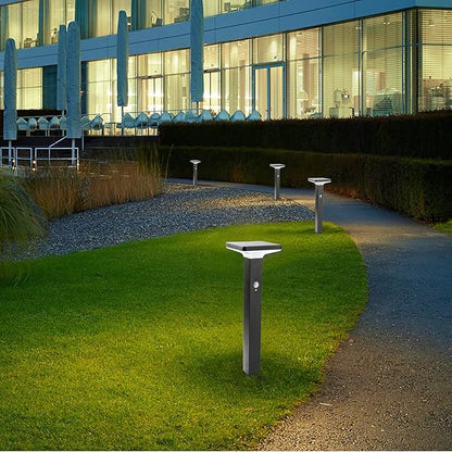 Solar Pathway Lights Outdoor，Motion Sensor Dusk to Dawn Bright Lamps Post，Led Waterproof Aluminum Landscape Lighting Path High 600 Lumen Black Light for Garden Yard Lawn Walkway Driveway Patio