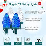 Brightown C9 LED Christmas Lights Outdoor, 66 ft 100 LED Strawberry String Lights, Waterproof Commercial Grade | Lumora