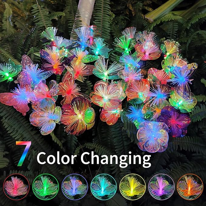 JJGoo 2 Pack Solar Garden Lights, Solar Flower Swaying Light for Outside, New Upgraded Outdoor Waterproof Light for | Lumora