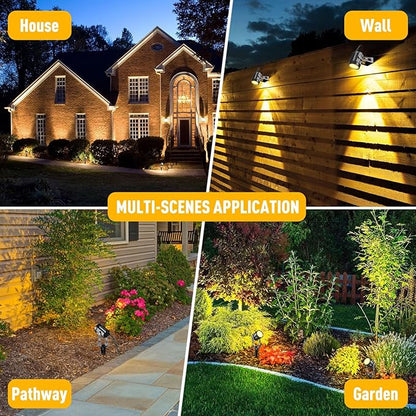ECOWHO Low Voltage Landscape Lighting, 12V Outdoor Landscape Lights LED Spot Lights Plug-in IP65 Waterproof Garden Lights for House Yard Path (Extendable to 8 or 10 Lights, 6 Pack, 69ft, Warm White)