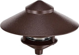 NUVO SF76/635 One 2 Louver Hood Outdoor Pagoda Landscape Pathway Light, 2 Tier-Large, Old Bronze | Lumora