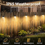LumiZen Solar Deck Lights 8 Pack, 12 Modes RGB Color with Remote Dimmable Solar Fence Lights Outdoor Led Powered | Lumora