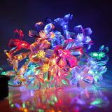 Hometown Evolution, Inc. Solar Powered Peach Blossom String Lights - 30 LED Multi Colored, 8 Modes, Outdoor | Lumora