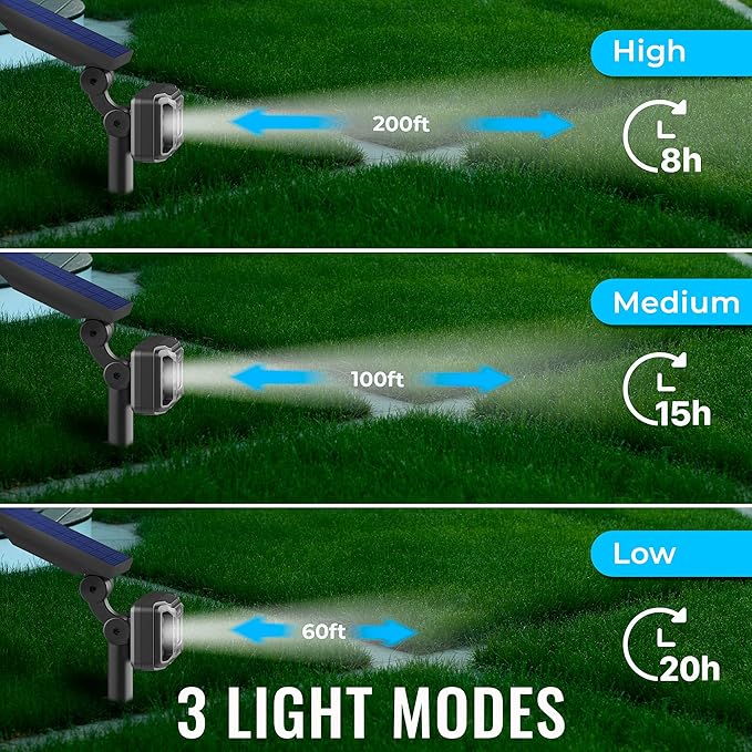 TBI 21 LEDs Solar Landscape Spotlights, 200ft Lighting Distance - Waterproof Solar Powered Wall Lights - 2-in-1 Wireless Outdoor Landscaping Lights for Yard Garden Driveway Porch Walkway Pool (Gold)